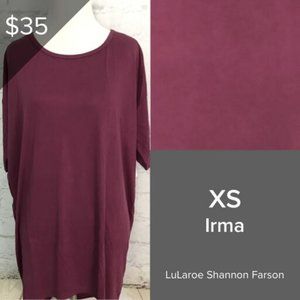 NWT Lularoe Irma Short Sleeve Top Blouse Shirt